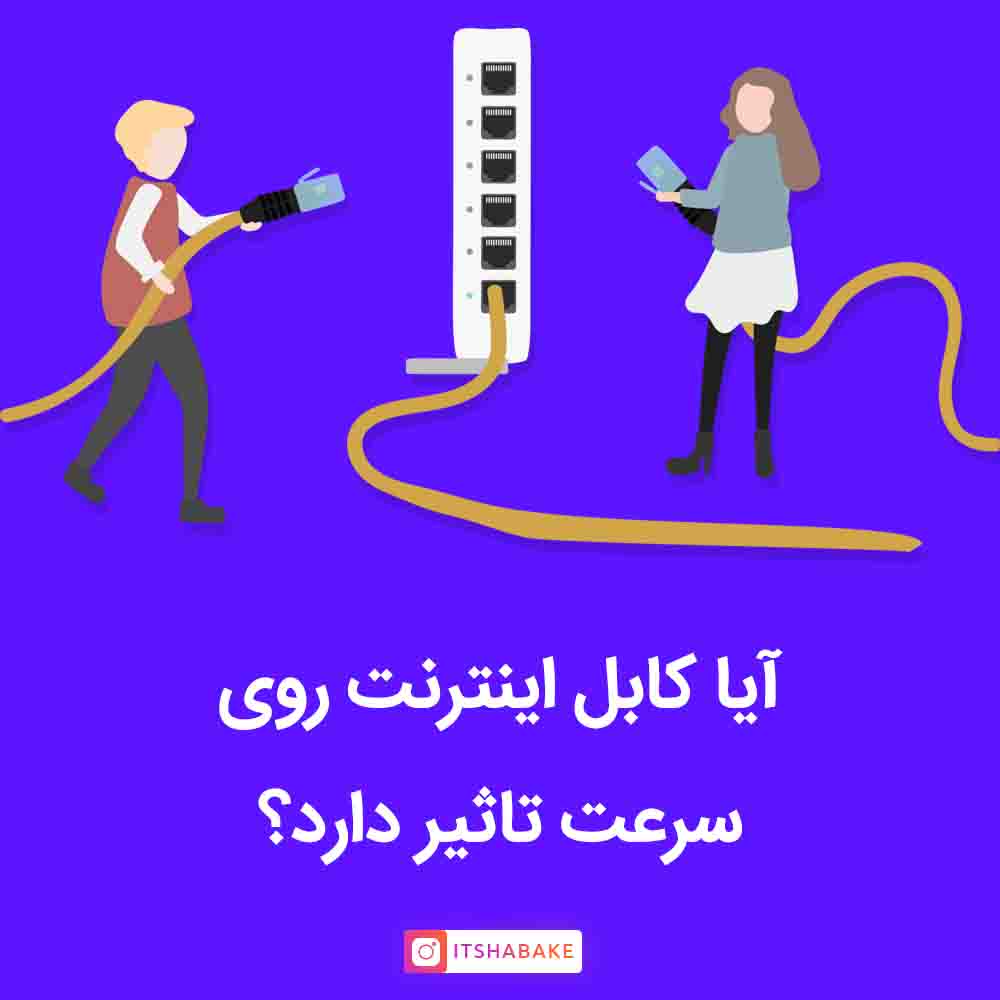 تاثیر کابل اینترنت بر روی سرعت