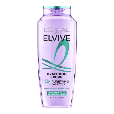خرید و قیمت شامپو لورآل مدل هیدرا پیور هیالورونیک برای موهای چرب L'Oréal Elvital Hydra Hyaluronic Pure حجم 300 میلی لیتر