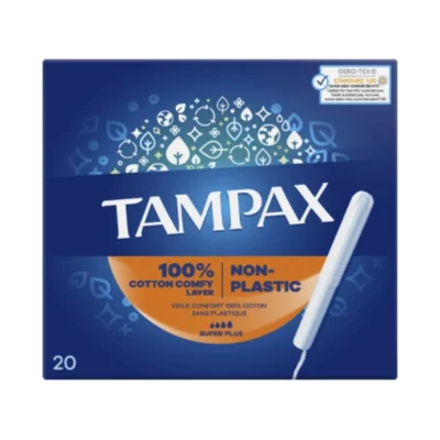 خرید و قیمت تامپون تامپکس مدل سوپر پلاس Tampax Tampon Super Plus بسته 20 عددی