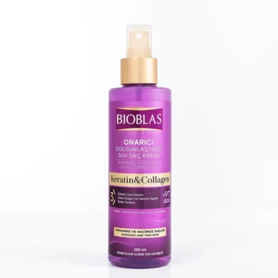 خرید و قیمت اسپری دوفاز بیوبلاس مدل کراتین و کلاژن BIOBLAS KERATIN & COLLAGEN حجم 200 میلی لیتر
