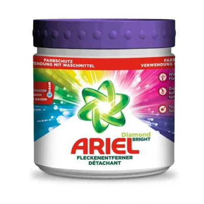 خرید و قیمت پودر لکه بر لباس آریل مناسب لباس های رنگی ARIEL DIAMOND BRIGHT وزن 500 گرم
