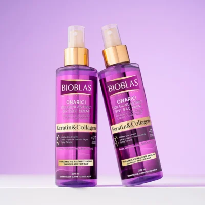 خرید و قیمت اسپری دوفاز بیوبلاس مدل کراتین و کلاژن BIOBLAS KERATIN & COLLAGEN حجم 200 میلی لیتر