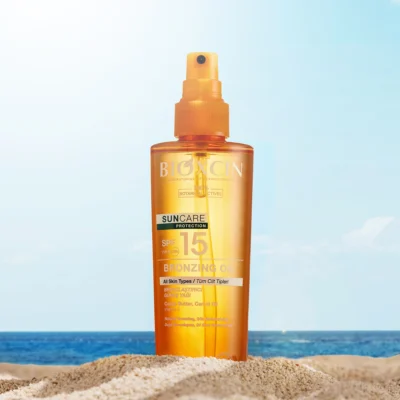 اسپری روغن برنز کننده بیوکسین BIOXCIN SUN CARE BONZING OIL حجم 50 میلی لیتر