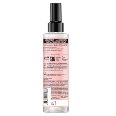 خرید و قیمت اسپری دو فاز گلیس اسپلیت هیر میراکل Gliss Split Hair Miracle حجم 200 میلی لیتر