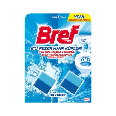 خرید و قیمت قرص خوشبو کننده فلاش تانک برف رایحه اقیانوس Bref Duo Cubes بسته 2 عددی