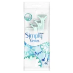 خرید و قیمت خود تراش زنانه دو تیغ ژیلت ونوس Gillette Simply Venus بسته 4 عددی