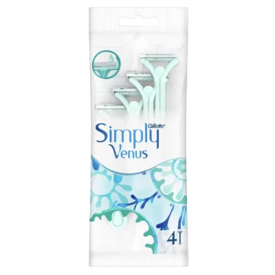 خرید و قیمت خود تراش زنانه دو تیغ ژیلت ونوس Gillette Simply Venus بسته 4 عددی