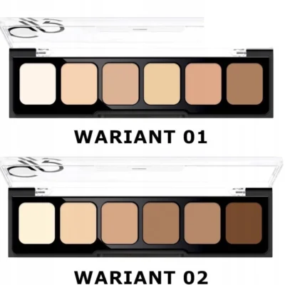 خرید و قیمت پالت کانسیلر کرمی گلدن رز شش رنگ GOLDEN ROSE correct & conceal concealer cream palette کد 02