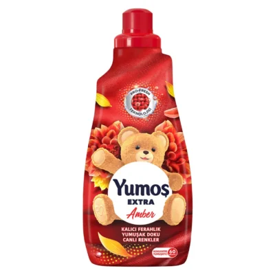 خرید و قیمت مایع نرم‌کننده و خوشبوکننده لباس یوموش اکسترا رایحه کهربا Yumos EXTRA Amber حجم 1440 میلی لیتر