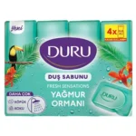 خرید و قیمت صابون حمام دورو رایحه جنگل های بارانی DURU YAĞMUR ORMANI بسته ۴ عددی (۶۰۰ گرم)