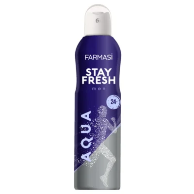 خرید و قیمت اسپری بدن ضد تعریق ۲۴ ساعته مردانه فارماسی رایحه آکوا Farmasi AQUA STAY FRESH حجم 150 میلی لیتر