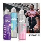 خرید و قیمت Farmasi POWDER STAY FRESH 24-hour antiperspirant body spray for women, powder scent, volume 150 ml