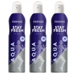 اسپری بدن ضد تعریق ۲۴ ساعته مردانه فارماسی رایحه آکوا Farmasi AQUA STAY FRESH حجم 150 میلی لیتر - Image 3