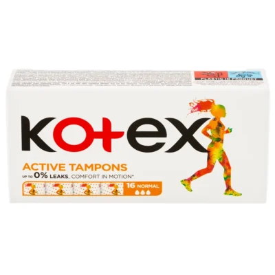 خرید و قیمت تامپون کوتکس مدل نرمال ۳ قطره Kotex Normal بسته 16 عددی