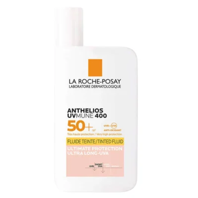 خرید و قیمت کرم ضد آفتاب بی رنگ تینت فلوئیدی لاروش پوزای LA ROCHE POSAY ANTHELIOS UVMUNE 400 FLUIDE TEINTÉ SPF50 حجم 50 میلی لیتر