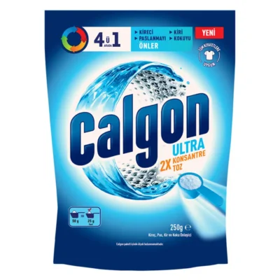 خرید و قیمت پودر جرم گیر ماشین لباسشویی مدل اولترا 4 در 1 کالگون Calgon Ultra 4 in1 وزن 250 گرم
