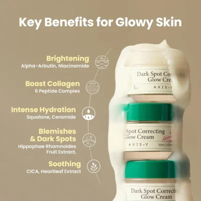خرید و قیمت کرم ضد لک و درخشان کننده دارک اسپات اکسیس وای AXIS-Y Dark Spot Correcting Glow Cream حجم 50 میلی لیتر