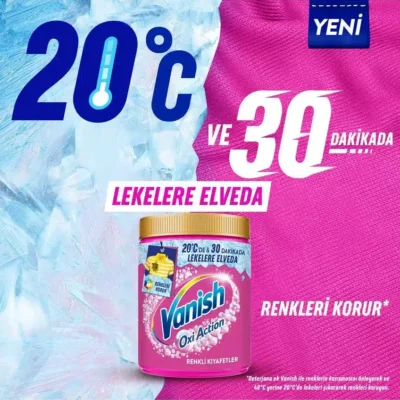 خرید و قیمت پودر لکه بر ونیش مخصوص لباس های رنگی Vanish Oxi Action COLOUR SAFE وزن 480 گرم