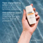 کرم ضد آفتاب ضد لک بی رنگ اکتیو یونیفای ایزدین ISDIN Foto Ultra ۱۰۰ Active Unify Fusion Fluid SPF50 حجم 50 میلی لیتر