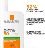 کرم ضد آفتاب بی رنگ کنترل چربی فلوئیدی لاروش پوزای LA ROCHE POSAY ANTHELIOS UVMUNE 400 OIL CONTROL FLUID SPF50 حجم 50 میلی لیتر