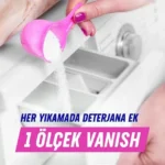 پودر لکه بر ونیش مخصوص لباس های سفید Vanish Oxi Action CRYSTAL WHITE وزن 480 گرم - Image 5