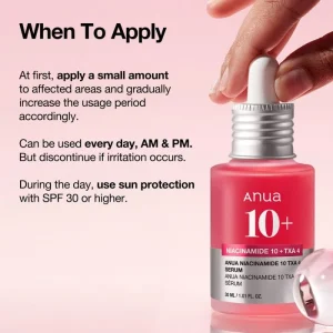 خرید و قیمت سرم ضد لک نیاسینامید %۱۰ + ترانگزامیک اسید ۴ آنوا Anua Niacinamide 10% + TXA ۴% Dark Spot Correcting Serum حجم 30 میلی لیتر