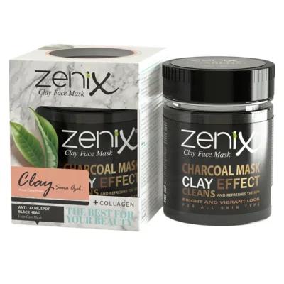 خرید و قیمت ماسک صورت خاک رس سری طبیعی مشکی زنیکس zenix clay mask natural series black وزن 190 گرم
