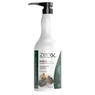 خرید و قیمت شامپو مو سیر سیاه زنیکس zenix hair care shampoo black garlic حجم 1000 میلی لیتر