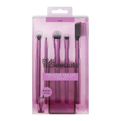 خرید و قیمت ست براش چشم ۵ تیکه ریل تکنیک سایه ، خط چشم و ریمل REAL TECHNIQUES enhanced eye set
