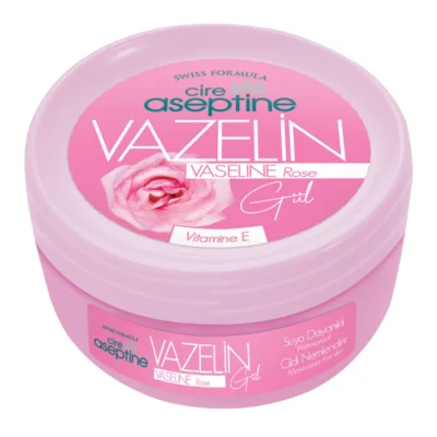 خرید و قیمت وازلین حاوی ویتامین E سیر آسپتین رایحه گل رز cire aseptine VASELINE Rose حجم 200 میلی لیتر