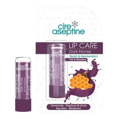 خرید و قیمت بالم لب رنگی هیالونیک سیر آسپتین طعم عسل سیاه cire aseptine LIP CARE Dark Honey حجم 200 میلی لیتر