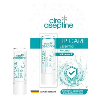 خرید و قیمت بالم لب بی رنگ حفاظتی حاوی ویتامین E سیر آسپتین cire aseptine LIP CARE Essential حجم 200 میلی لیتر