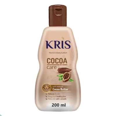 خرید و قیمت لوسین بدن کره کاکائو و مولتی ویتامینه کریس مدل کاکائو کییر KRIS COCOA care Cocoa Butter حجم 200 میلی لیتر