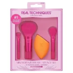 خرید و قیمت ست براش ۴ تیکه مینی ریل تکنیک REAL TECHNIQUES MINI HOIDAZE BRUSH + SPONGE SET