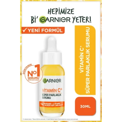 خرید و قیمت سرم ضد جوش و ضد لک گارنیر حاوی ویتامین سی Garnier C Vitamini Parlak حجم 30 میلی لیتر
