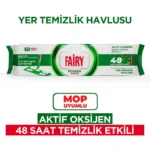 خرید و قیمت دستمال مرطوب طی چند منظوره فیری رایحه صابون سفید FAIRY mop uyumlu BEYAZ SABUN بسته 50 عددی