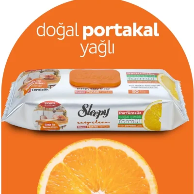 خرید و قیمت دستمال آشپزخانه اسلیپی رایحه پرتقال Sleepy Easy Clean portakal بسته 50 عددی
