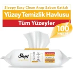دستمال مرطوب سطوح چند منظوره اسلیپی رایحه اوکالیپتوس Sleepy Easy Clean Yüzey Temizlik Havlusu بسته 100 عددی - Image 2