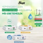 دستمال مرطوب سطوح چند منظوره اسلیپی رایحه اقیانوس Sleepy Easy Clean Yüzey Temizlik Havlusu بسته 100 عددی - Image 4