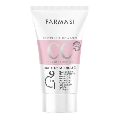 خرید و قیمت CC کرم فارماسی شماره 02 FARMASI BEAUTY BALM (CC) CRREAM Light to medium حجم 50 میلی لیتر