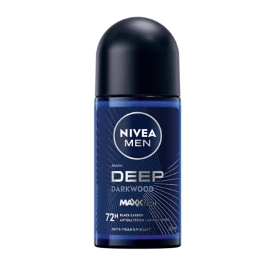 خرید و قیمت مام رولی مردانه نیوآ رایحه جنگل سیاه و عمیق NIVEA deep darkwood حجم 50 میلی لیتر