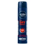 خرید و قیمت اسپری ضد تعریق 72 ساعته مردانه نیوآ رایحه ضربه خشک NIVEA dry impact حجم 200 میلی لیتر