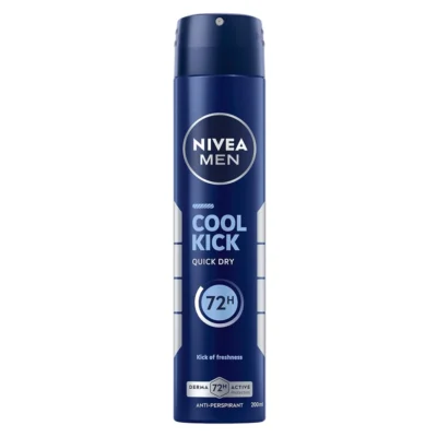 خرید و قیمت اسپری ضد تعریق 72 ساعته مردانه نیوآ رایحه ضربهٔ باحال NIVEA cool kick حجم 200 میلی لیتر
