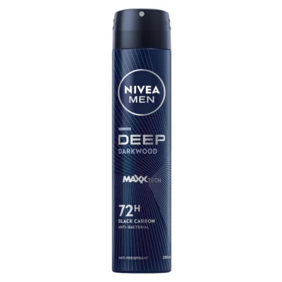 خرید و قیمت اسپری ضد تعریق 72 ساعته مردانه نیوآ رایحه جنگل سیاه و عمیق NIVEA deep darkwood حجم 200 میلی لیتر