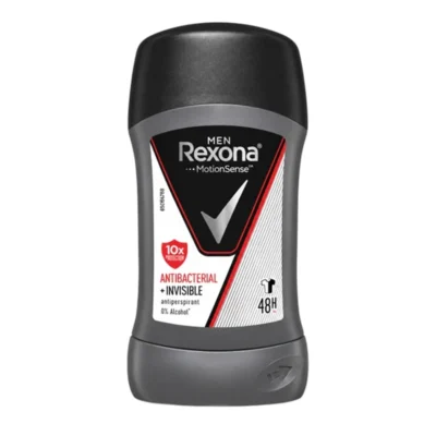خرید و قیمت مام استیکی رکسونا مردانه رایحه ضدباکتری + نامرئی Rexona INVISIBLE ON BLACK+WHITE وزن 40 گرم