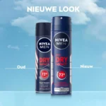 اسپری ضد تعریق 72 ساعته مردانه نیوآ رایحه ضربه خشک NIVEA dry impact حجم 200 میلی لیتر - Image 2