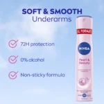 اسپری ضد تعریق 72 ساعته زنانه نیوآ رایحه مروارید و زیبایی NIVEA Pearl & Beauty حجم 200 میلی لیتر - Image 2