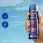 خرید و قیمت اسپری ضد تعریق 72 ساعته مردانه نیوآ رایحه ضربه خشک NIVEA dry impact حجم 200 میلی لیتر