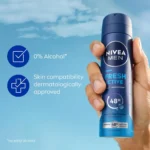 خرید و قیمت اسپری ضد تعریق 72 ساعته مردانه نیوآ رایحه فرش اکتیو NIVEA fresh active حجم 200 میلی لیتر