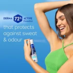 خرید و قیمت اسپری ضد تعریق 72 ساعته زنانه نیوآ رایحه کنترل‌کننده پوست NIVEA derma control حجم 200 میلی لیتر